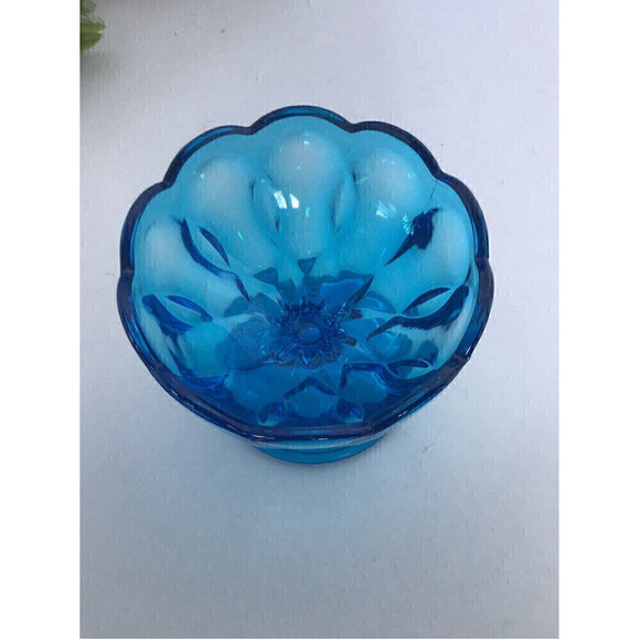 VINTAGE Blue Sherbet Bowl - Picture 2 of 4